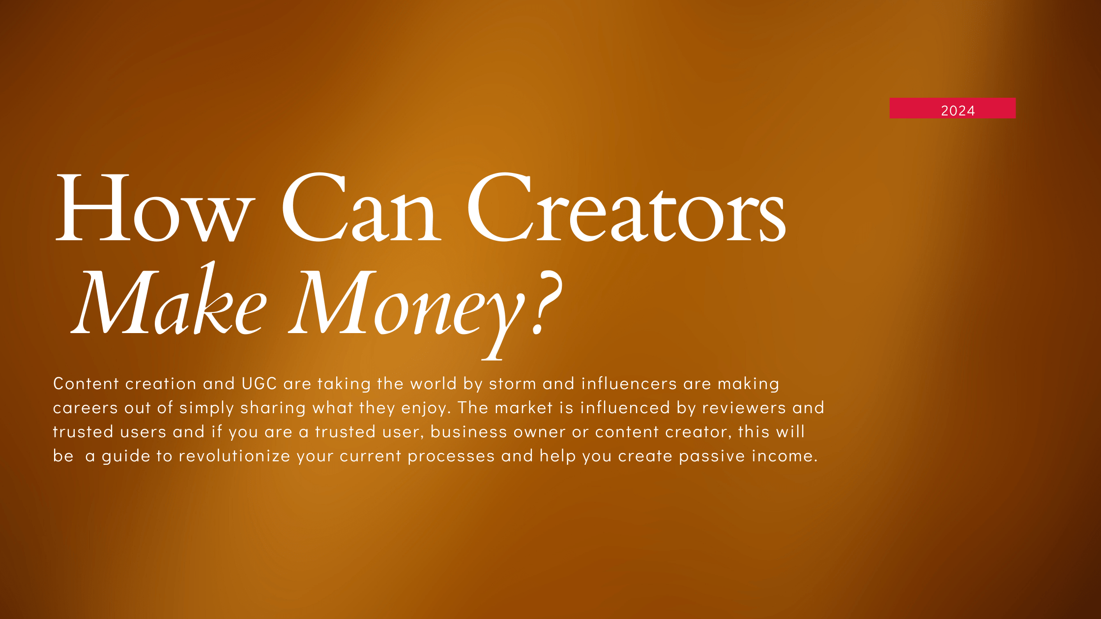 Becoming a PAID Content Creator